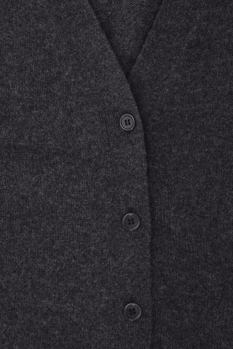 Black COS Pure Cashmere Cardigan | UL27-E9MX