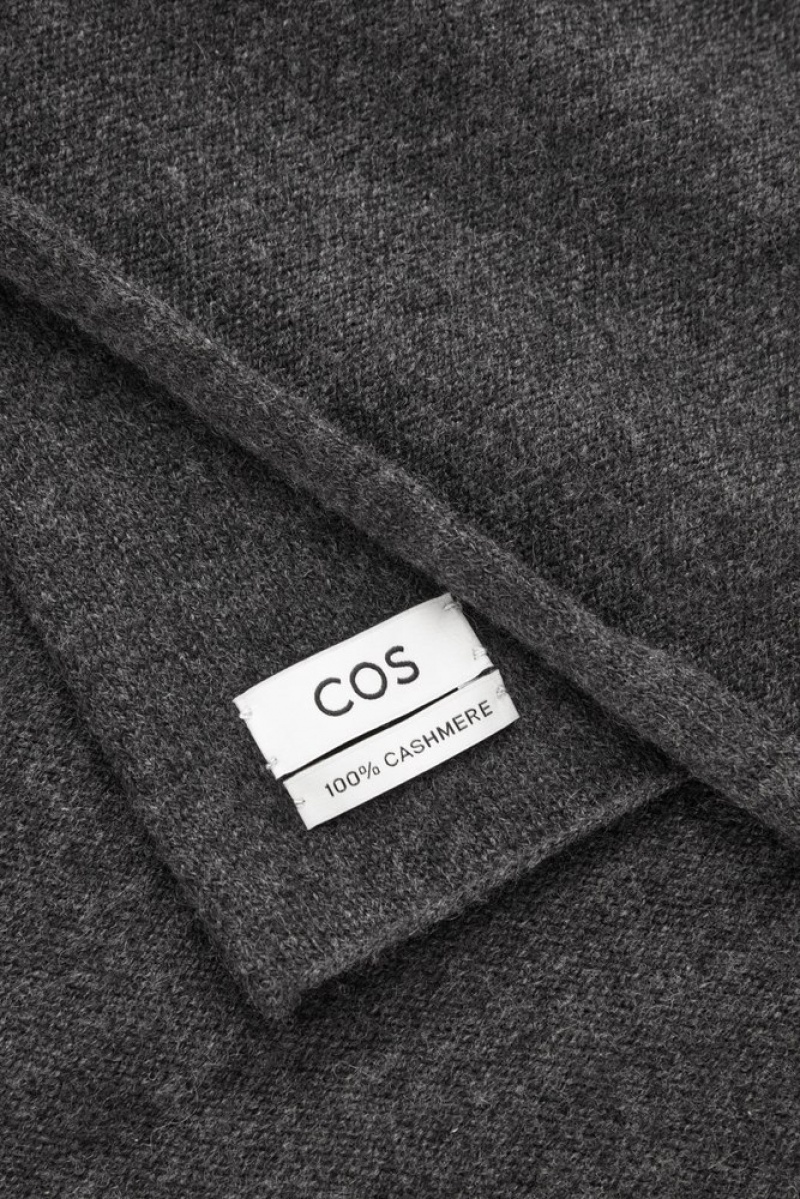 Black COS Pure Cashmere Scarf | AJ88-L2NZ