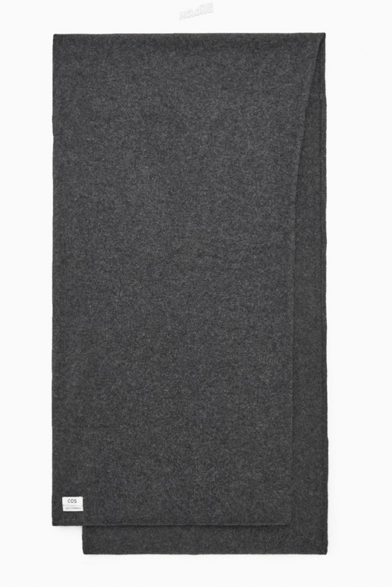 Black COS Pure Cashmere Scarf | AJ88-L2NZ