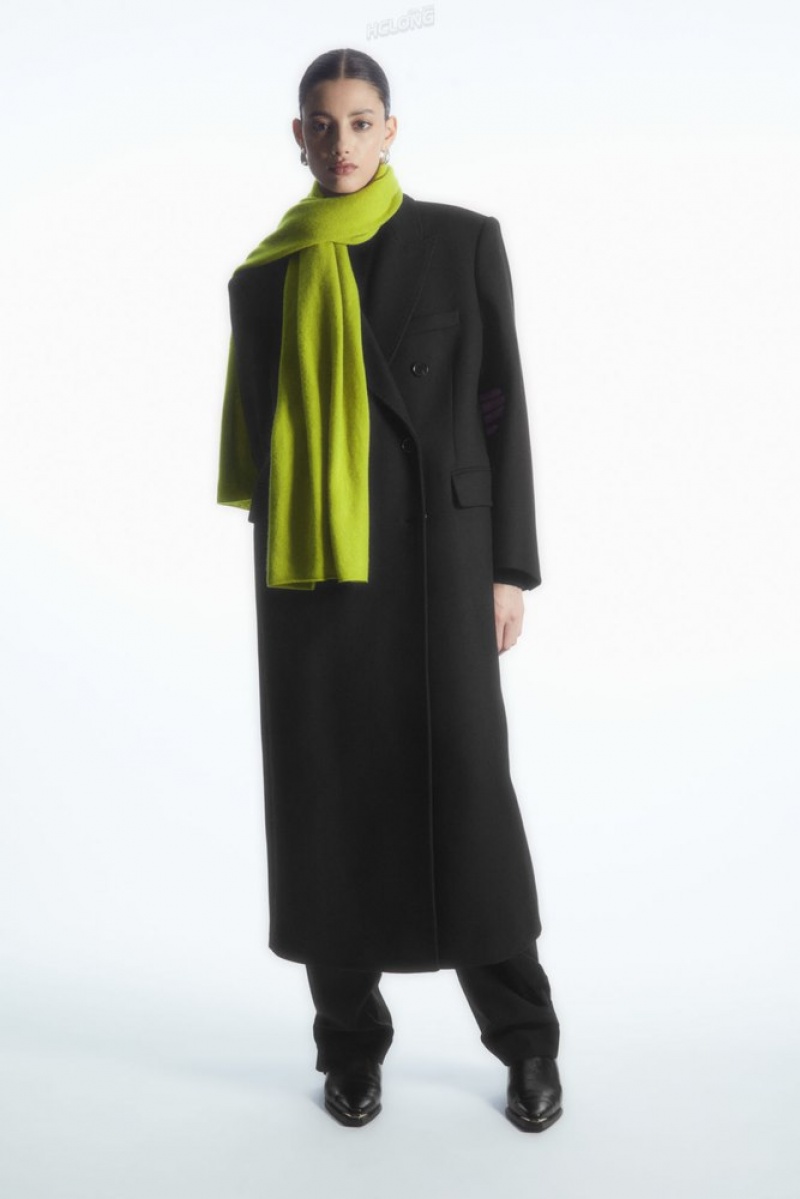 Black COS Pure Cashmere Scarf | JR50-I7JA