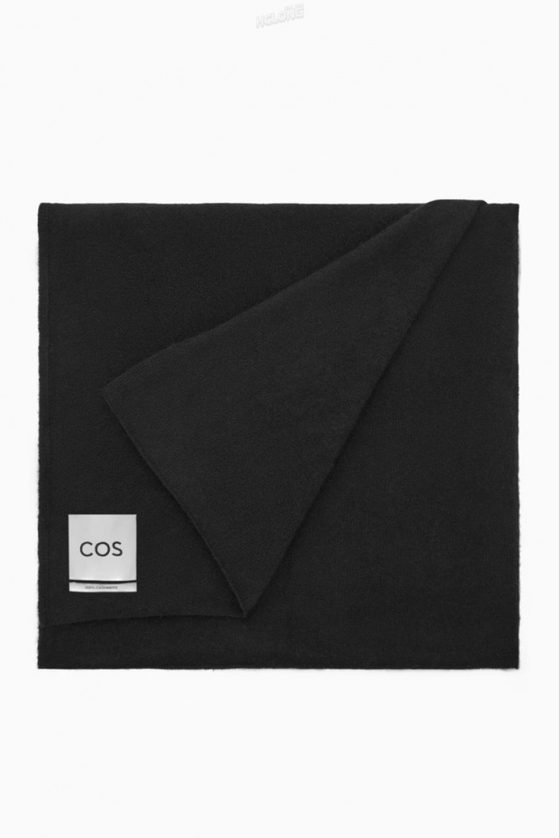 Black COS Pure Cashmere Scarf | MI57-G5CG