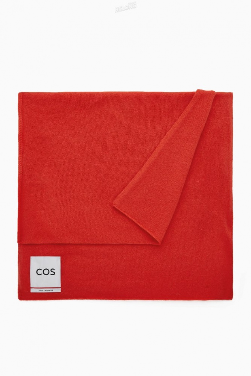 Black COS Pure Cashmere Scarf | XP43-G5DB