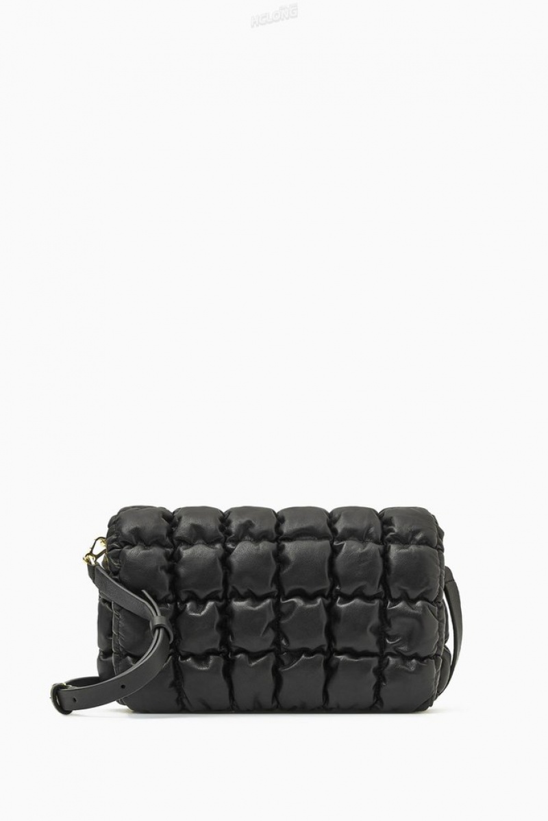 Black COS Quilted Crossbody - Leather | TT91-D9AC