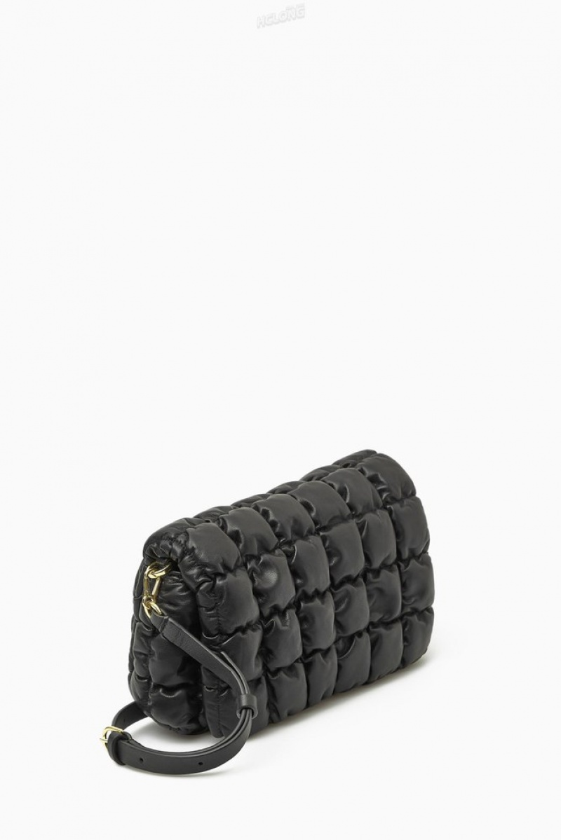 Black COS Quilted Crossbody - Leather | TT91-D9AC