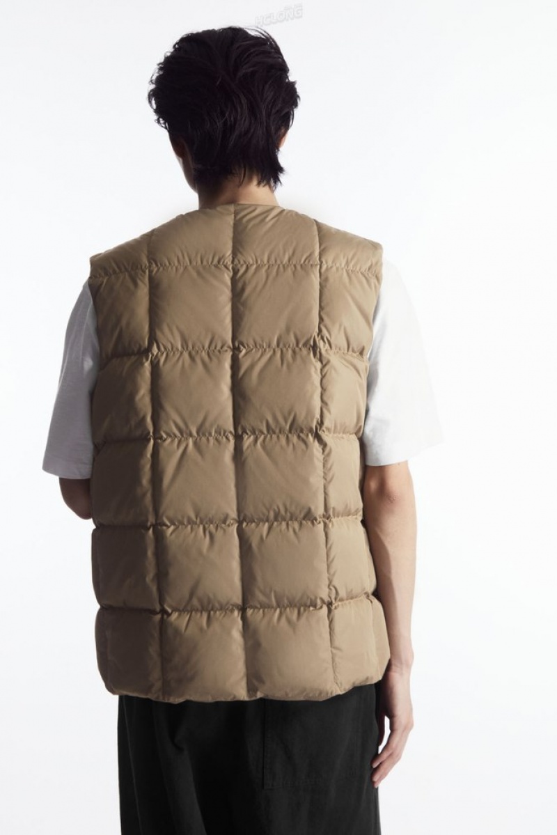 Black COS Quilted Padded Liner Gilet | UT51-X0GO