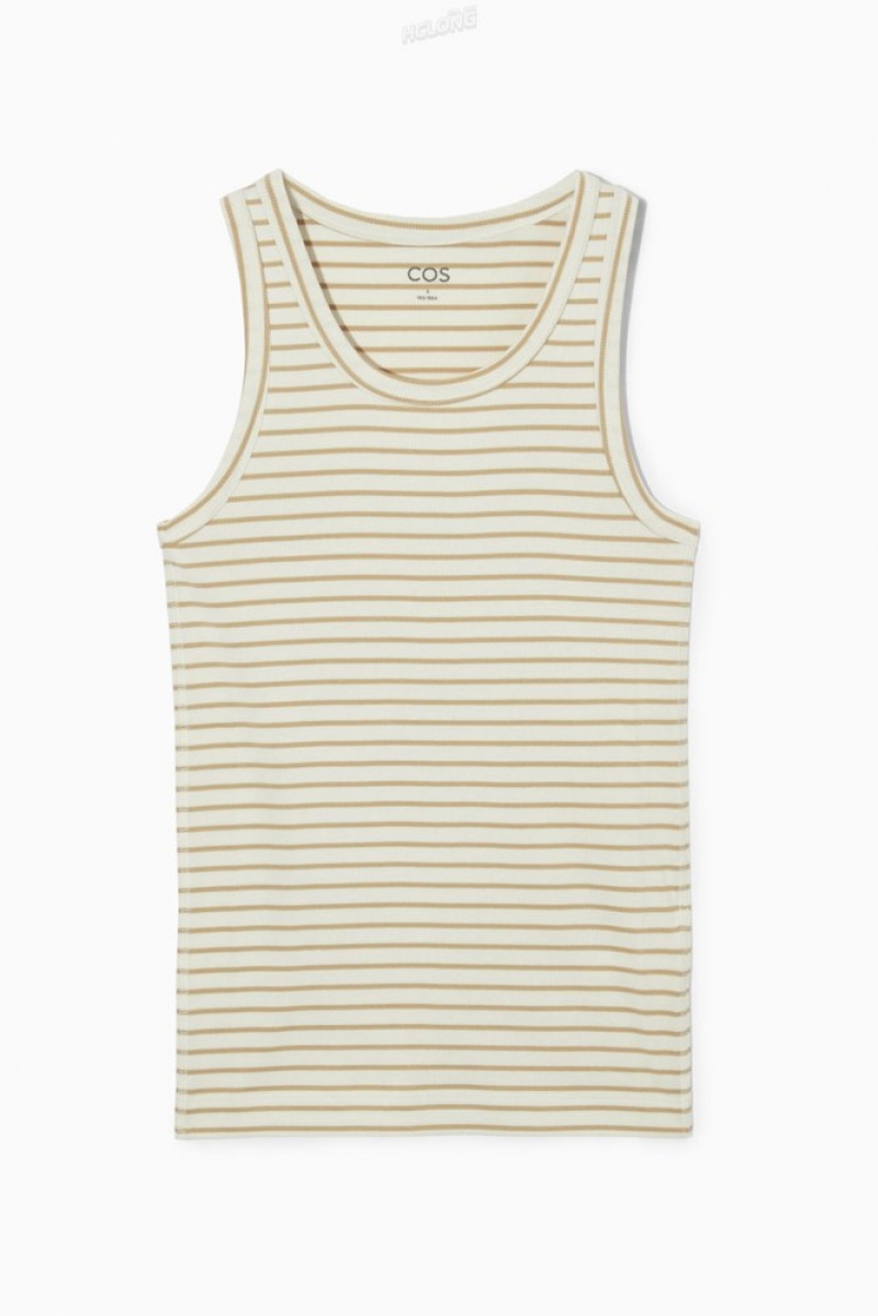 Black COS Ribbed Tank Top | AN12-P8YI