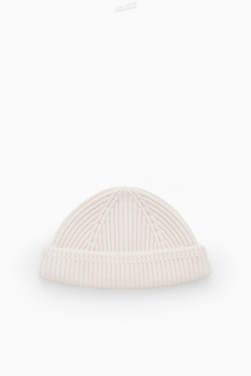 Black COS Short Merino Wool Beanie | JW89-X3SA