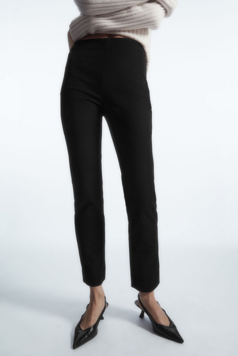 Black COS Slim-Fit Tailored Pants | KF97-A1US