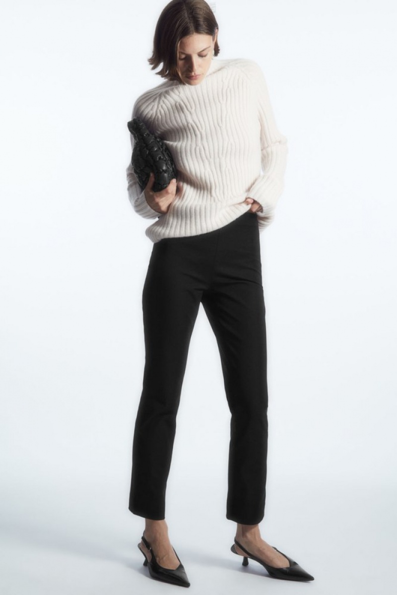 Black COS Slim-Fit Tailored Pants | KF97-A1US