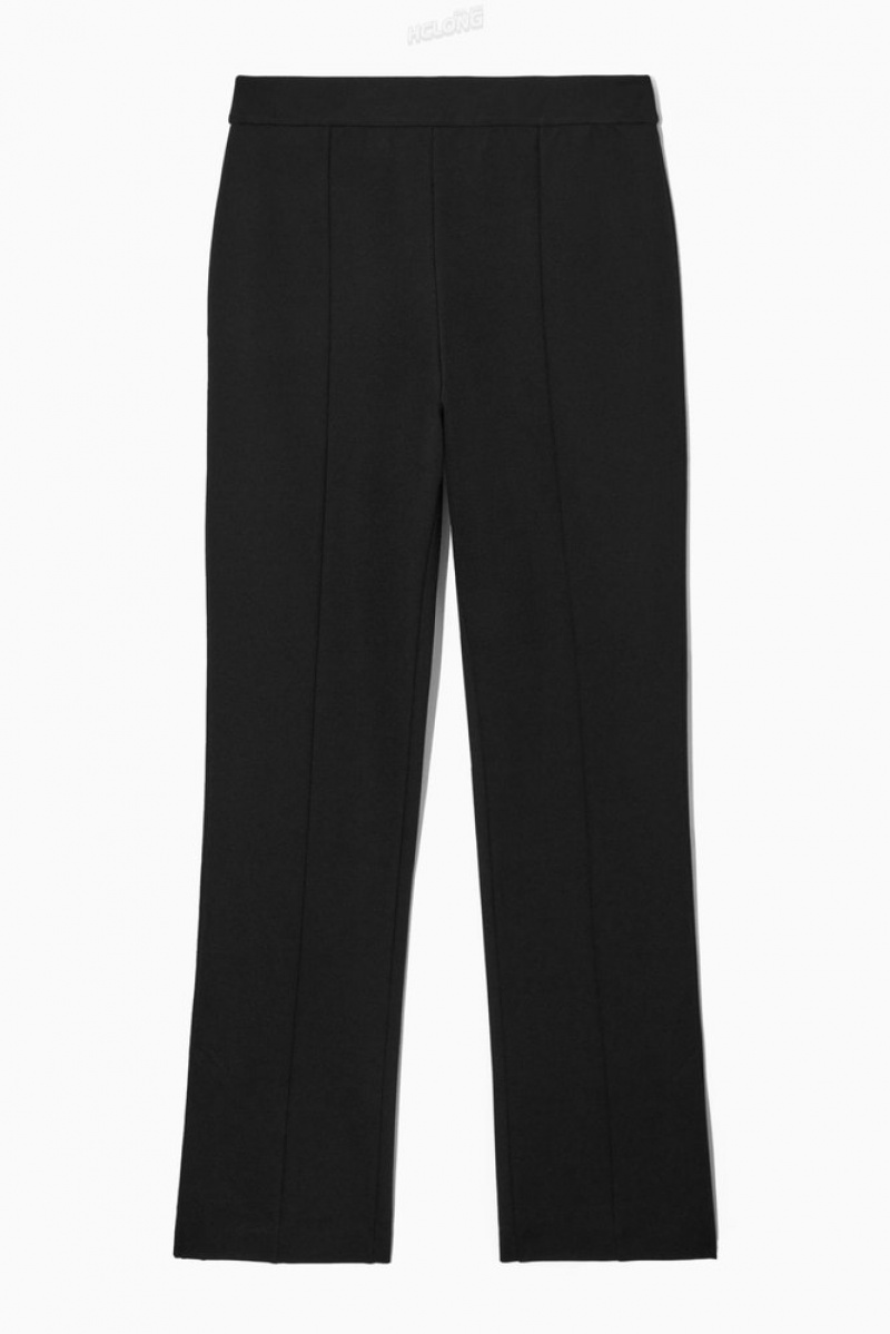 Black COS Slit-Cuff Skinny Pants | YJ29-U7SW