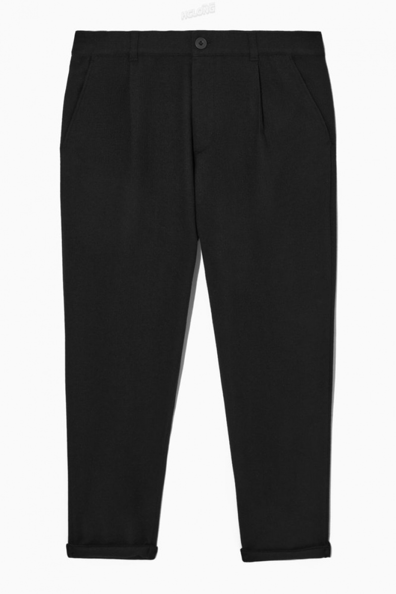 Black COS Tapered Wool Chinos | BI88-L8GD