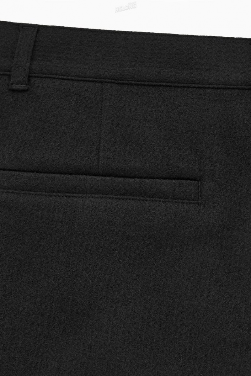 Black COS Tapered Wool Chinos | BI88-L8GD