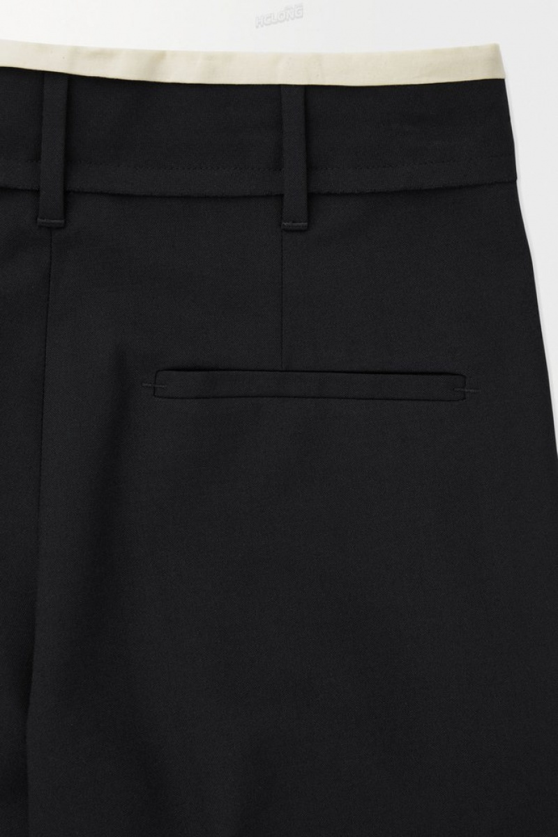 Black COS The Deconstructed Pants | VA37-G3CF