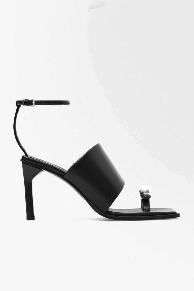 Black COS The Sphere Heeled Sandals | BV73-Y9VA