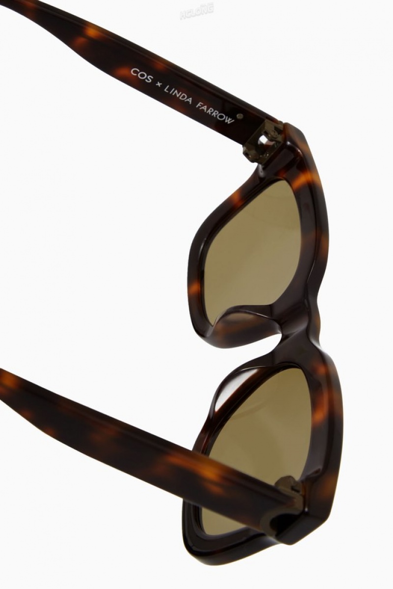 Black COS The Square Acetate Sunglasses | PE95-H5ZC