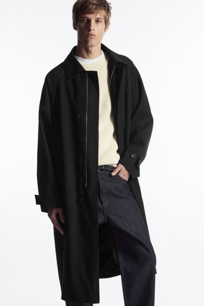 Black COS Utility Trench Coat | DH48-J7VX