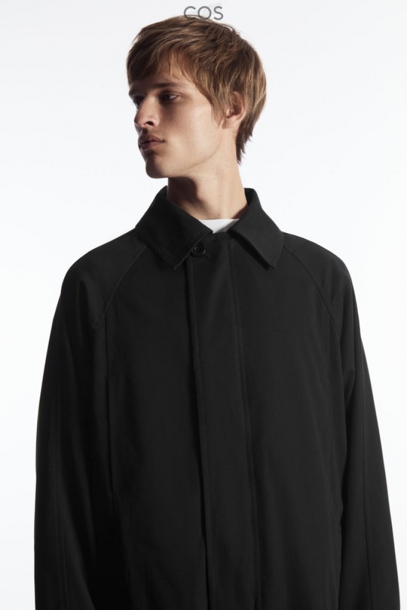 Black COS Utility Trench Coat | DH48-J7VX