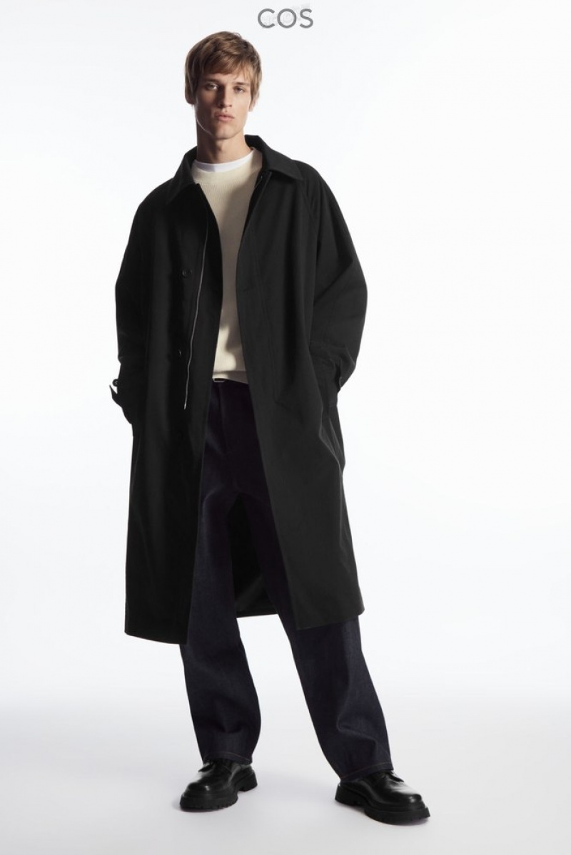 Black COS Utility Trench Coat | DH48-J7VX