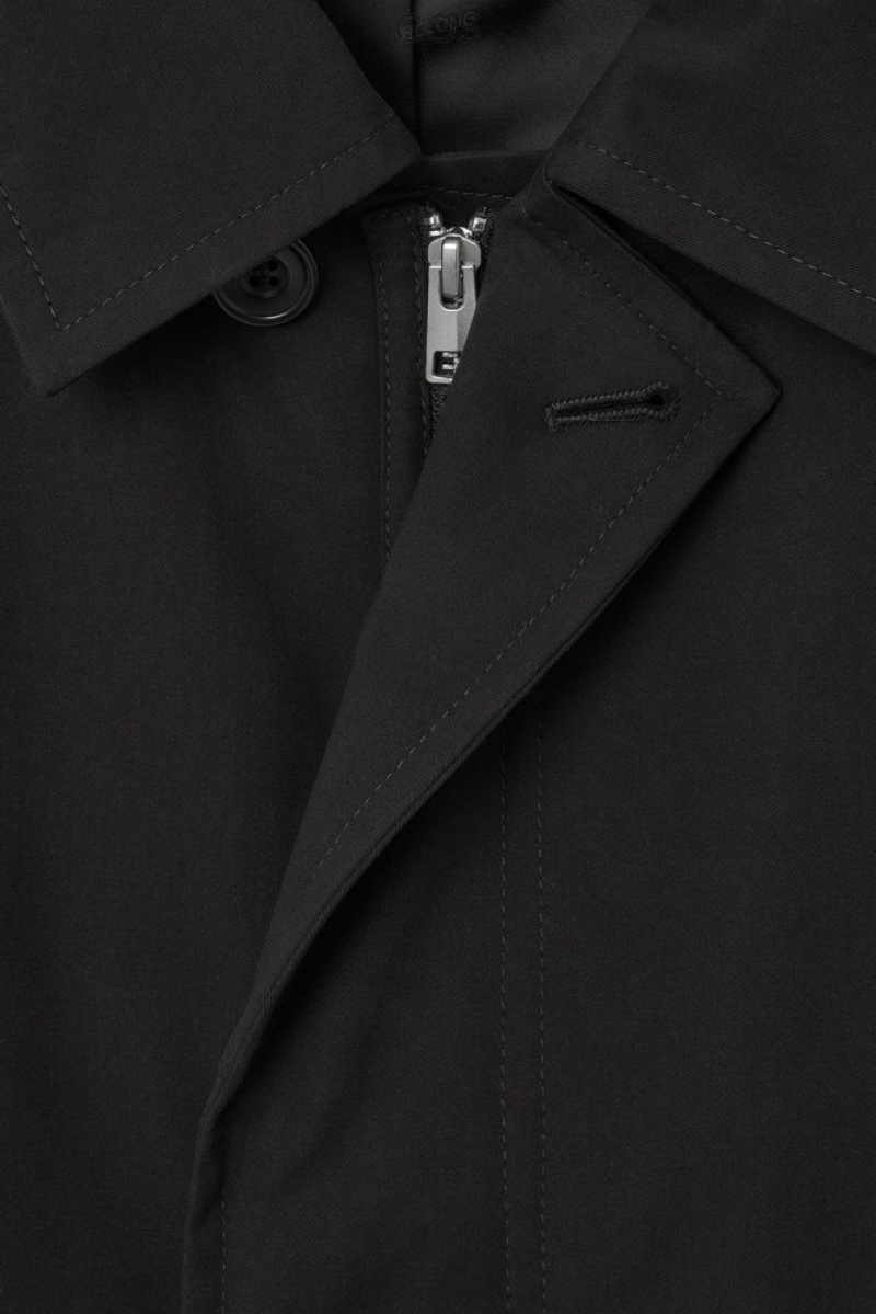 Black COS Utility Trench Coat | DH48-J7VX