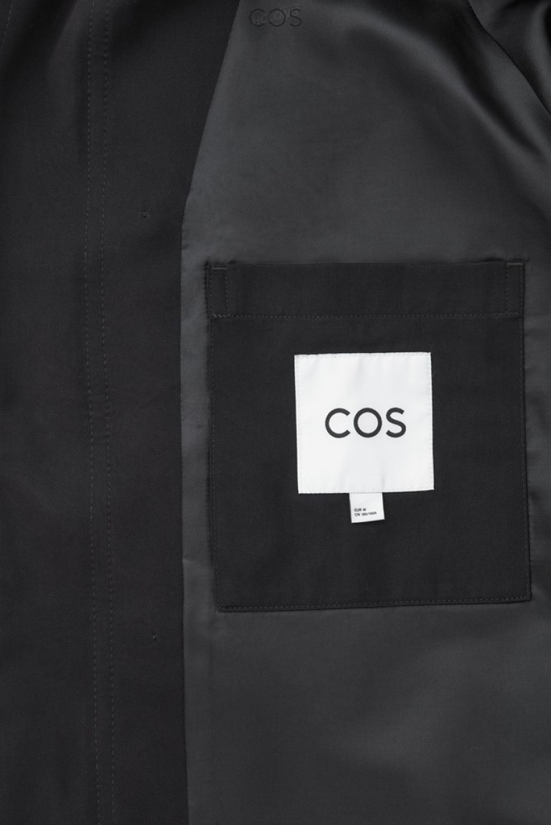 Black COS Utility Trench Coat | DH48-J7VX