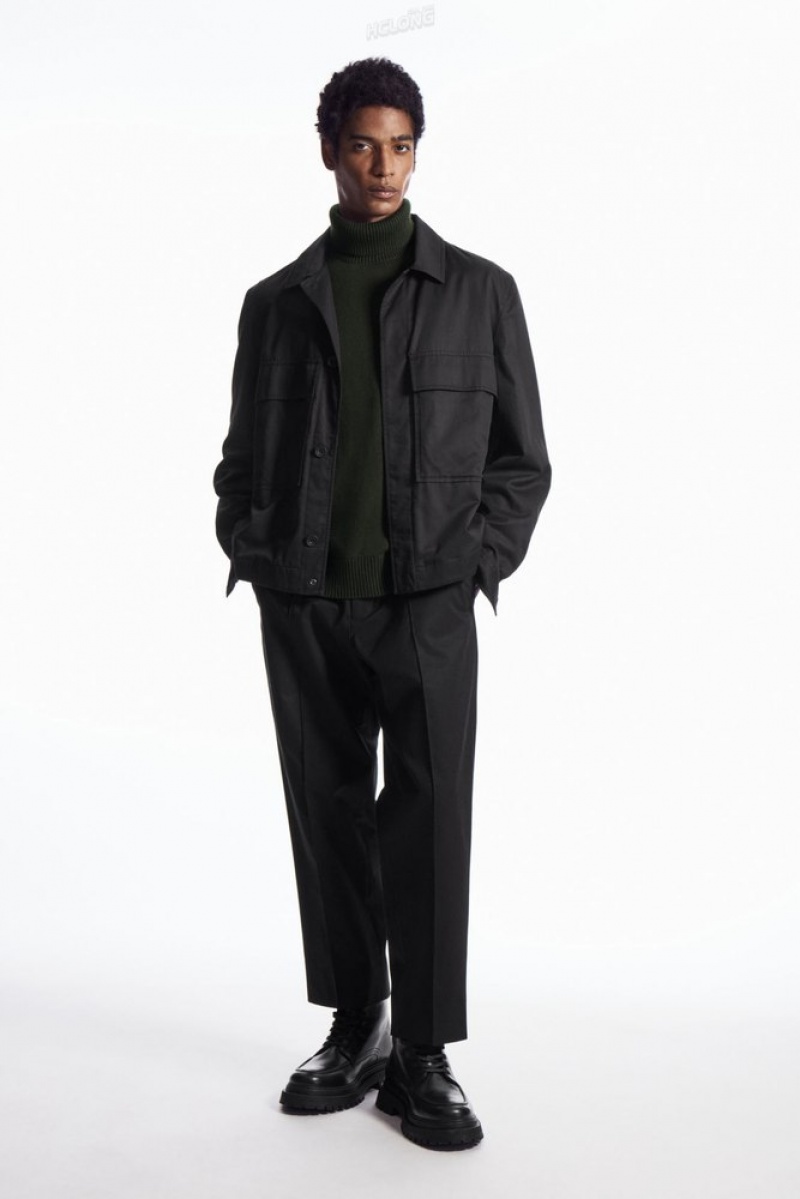 Black COS Wool-Cashmere Turtleneck Sweater | DL84-W3WX