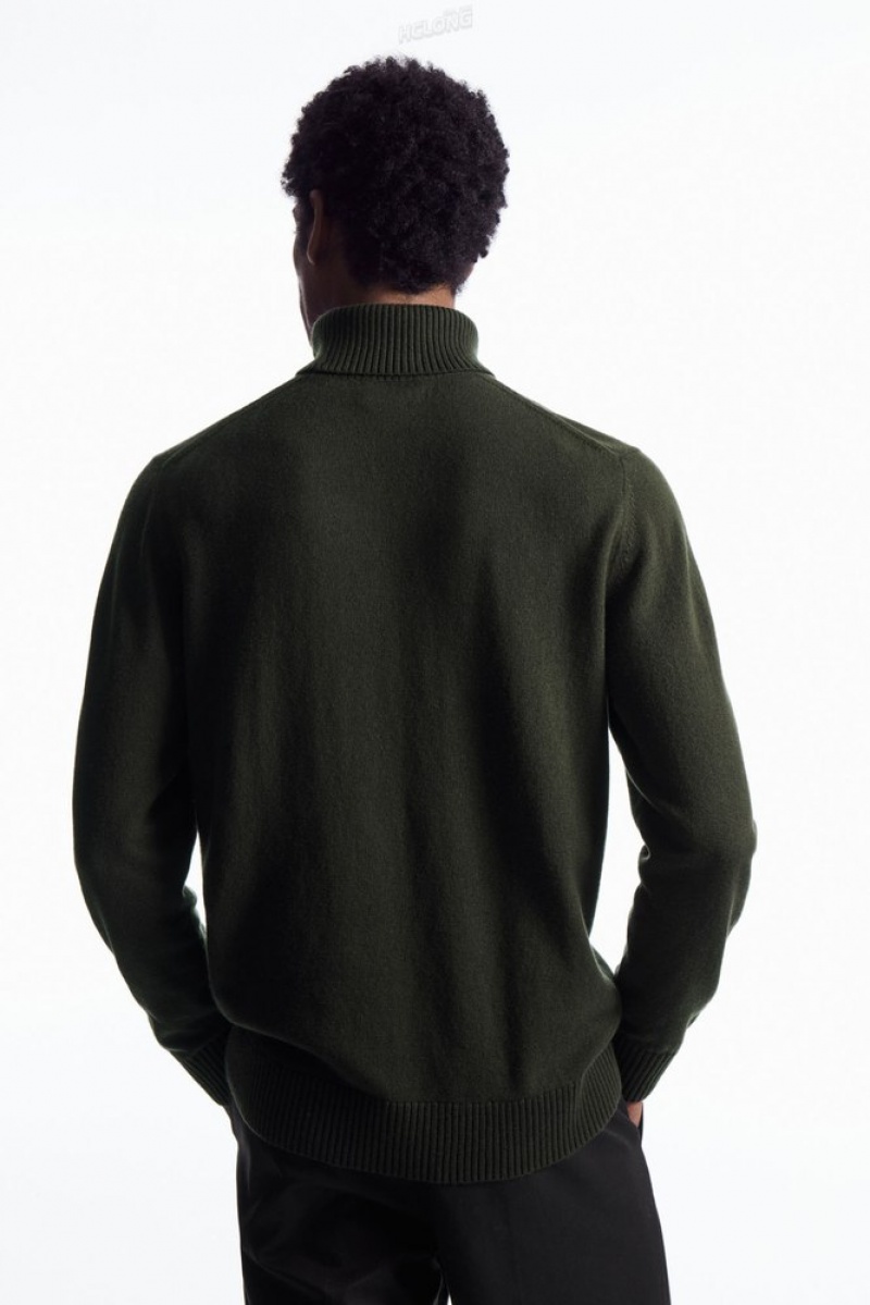 Black COS Wool-Cashmere Turtleneck Sweater | DL84-W3WX