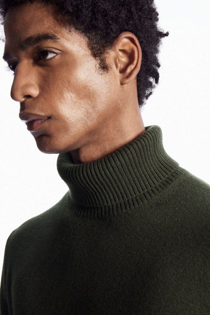 Black COS Wool-Cashmere Turtleneck Sweater | DL84-W3WX