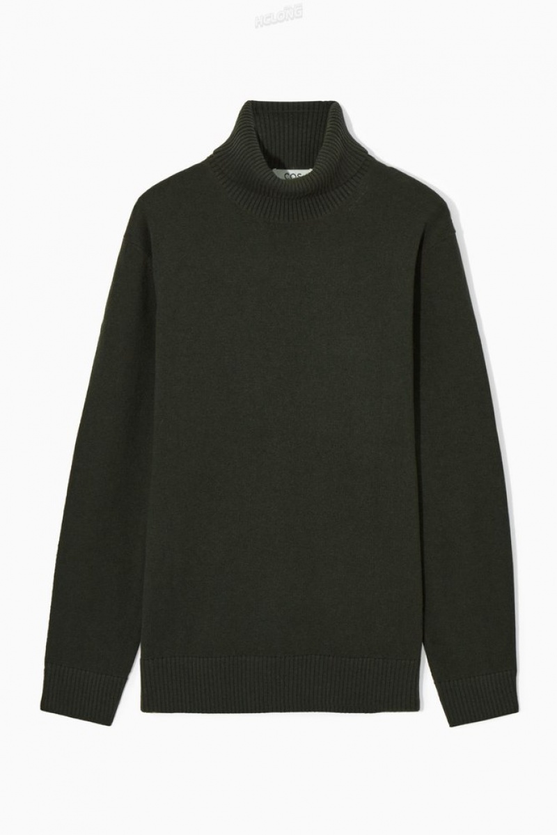 Black COS Wool-Cashmere Turtleneck Sweater | DL84-W3WX