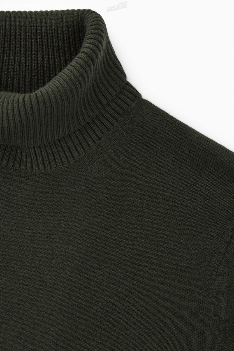 Black COS Wool-Cashmere Turtleneck Sweater | DL84-W3WX