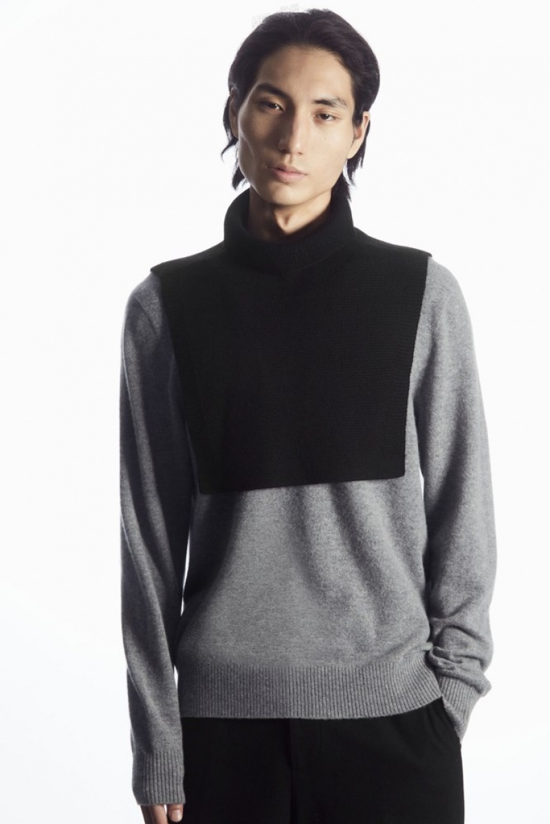 Black COS Wool Rollneck Collar | NV71-R3IT