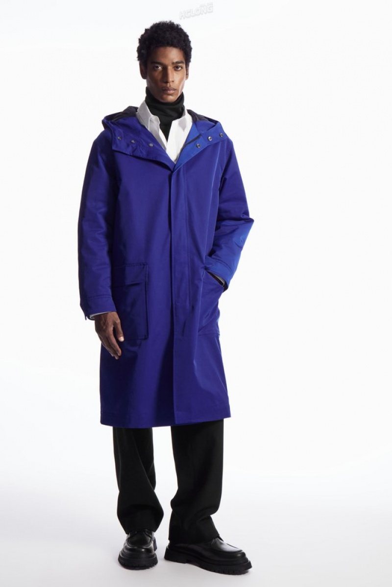 Bright Blue COS Hooded Padded Parka | HC26-G0LA