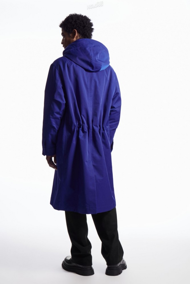 Bright Blue COS Hooded Padded Parka | HC26-G0LA