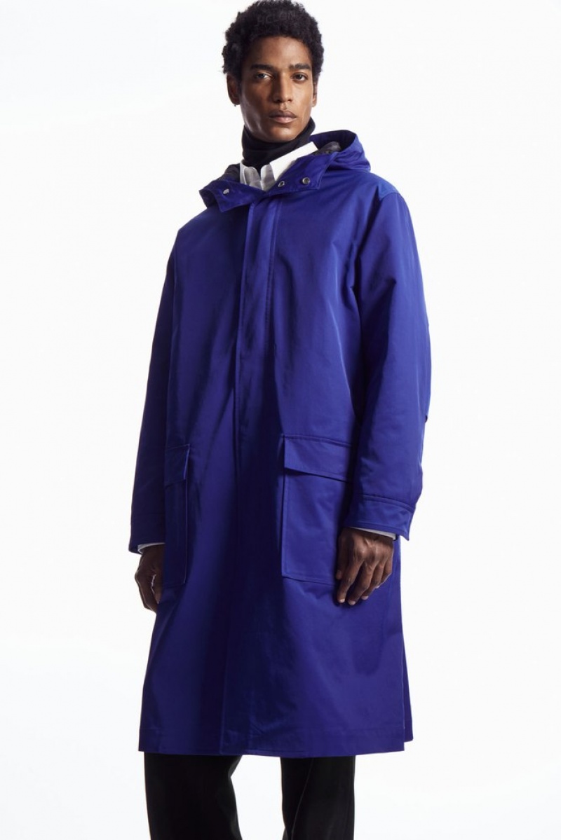 Bright Blue COS Hooded Padded Parka | HC26-G0LA