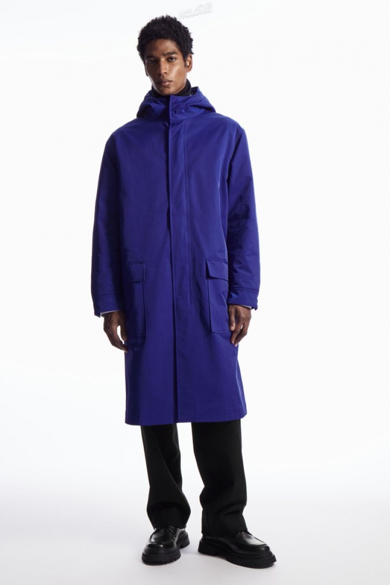 Bright Blue COS Hooded Padded Parka | HC26-G0LA