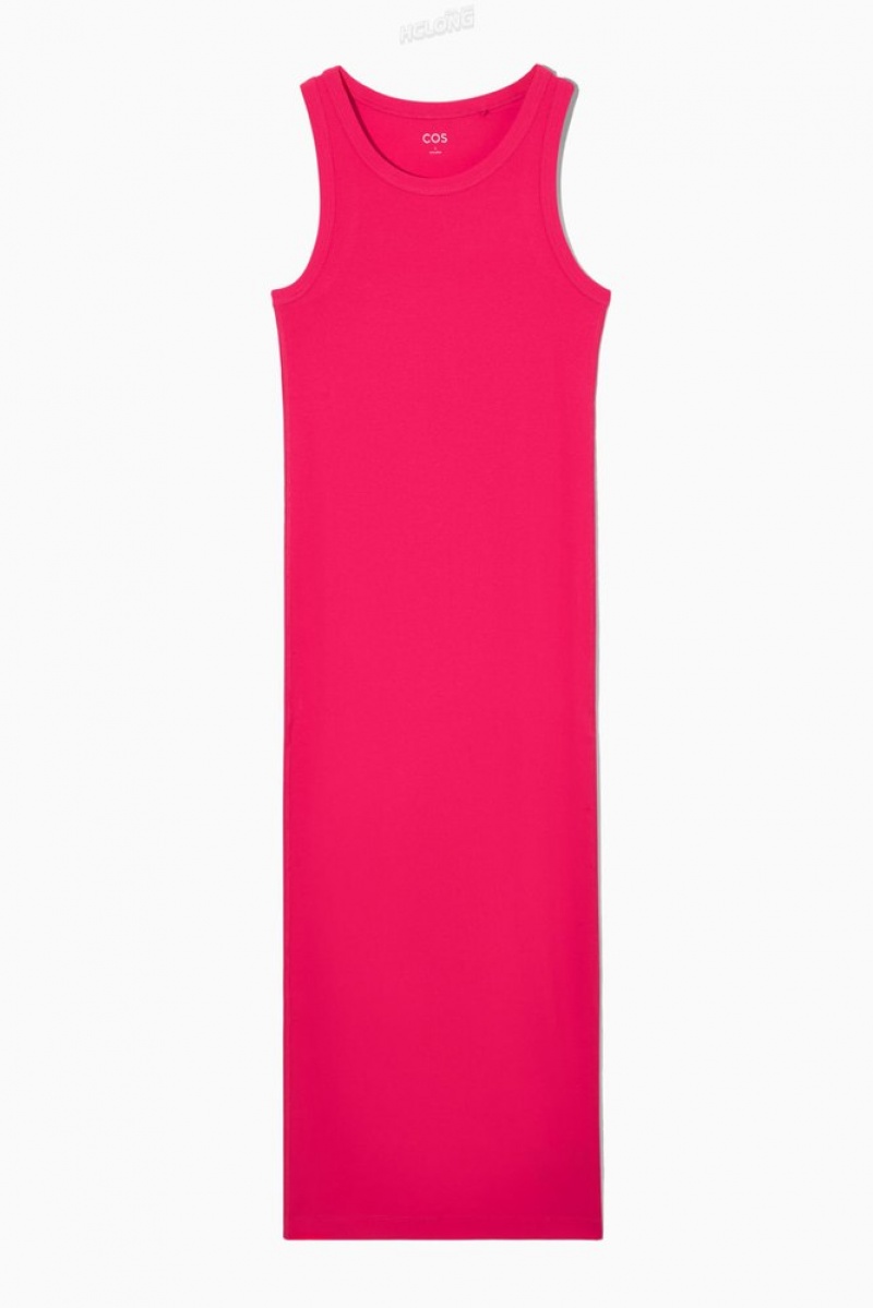 Bright Pink COS Ribbed Tube Dress | RC72-O8ML