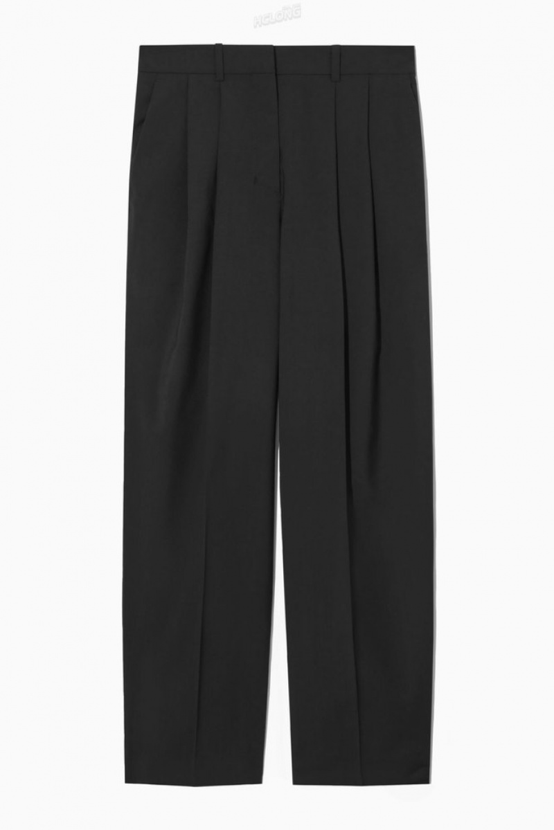 Bright Pink COS Wide-Leg Tailored Wool Trousers | DJ01-T5UM