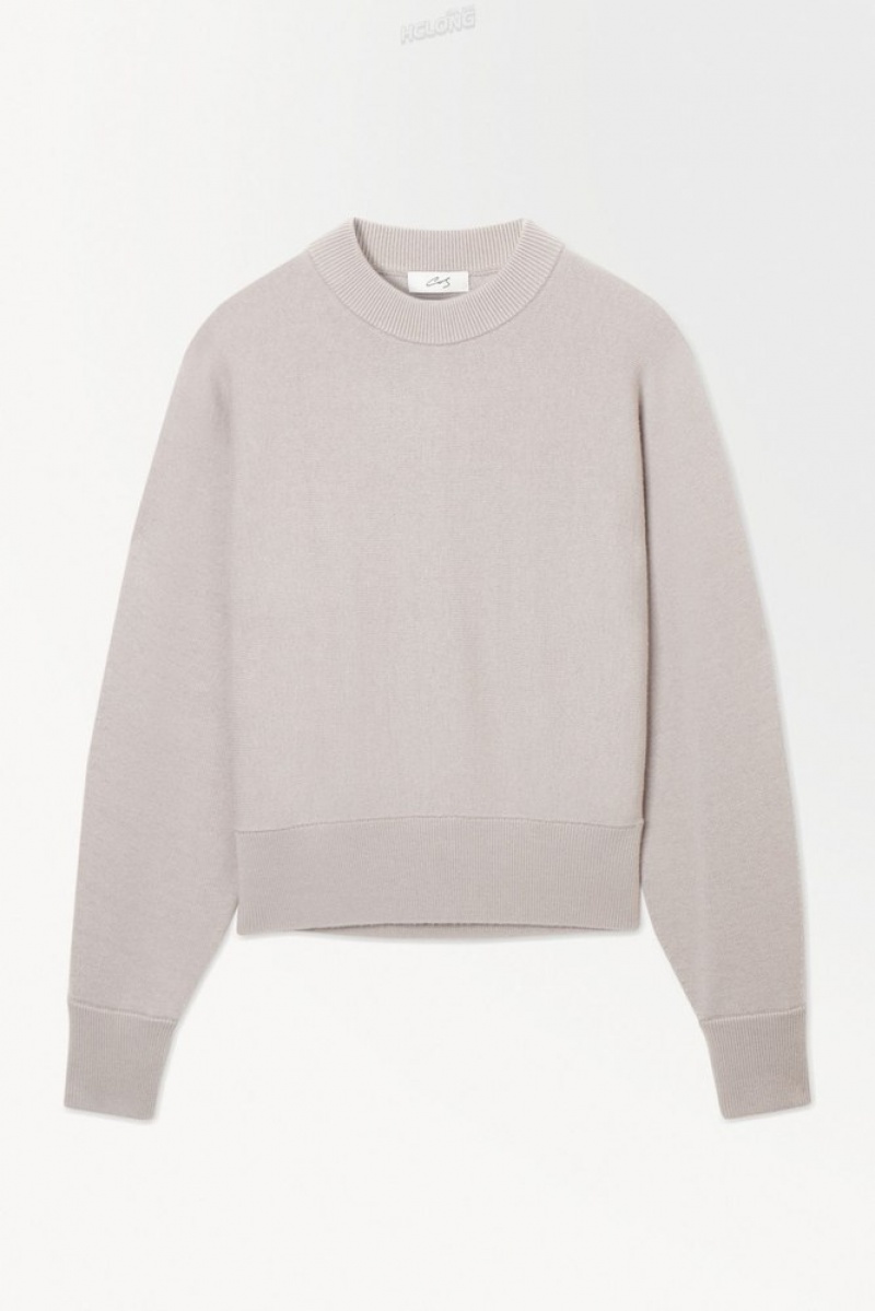 Chalk Beige COS The Essential Cashmere Sweater | HV54-X9YR