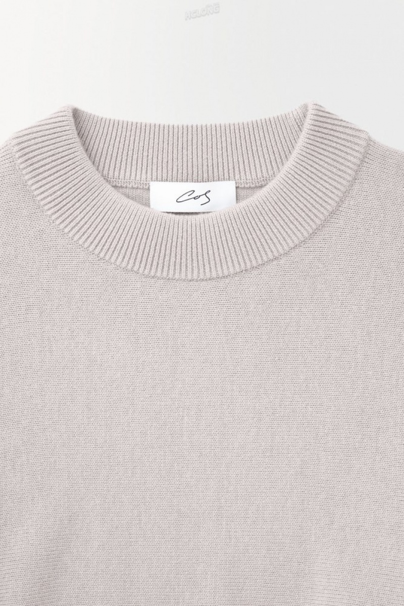 Chalk Beige COS The Essential Cashmere Sweater | HV54-X9YR