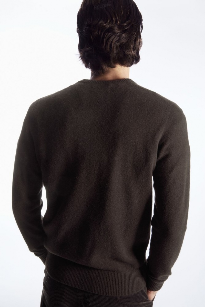 Dark Brown COS Pure Cashmere Jumper | BF09-Z7RO