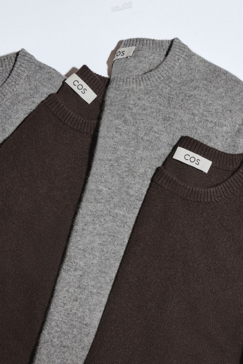 Dark Brown COS Pure Cashmere Jumper | BF09-Z7RO