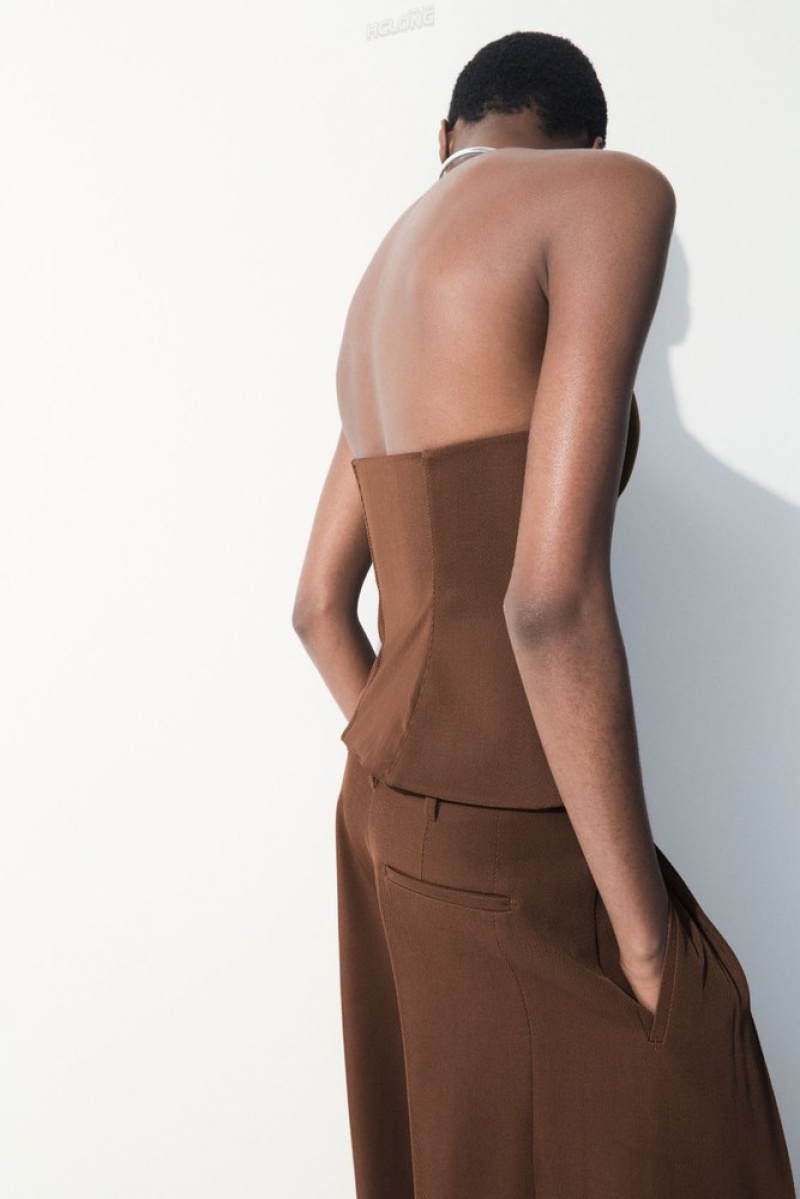 Dark Brown COS The Wool Bandeau | HB45-T3AP