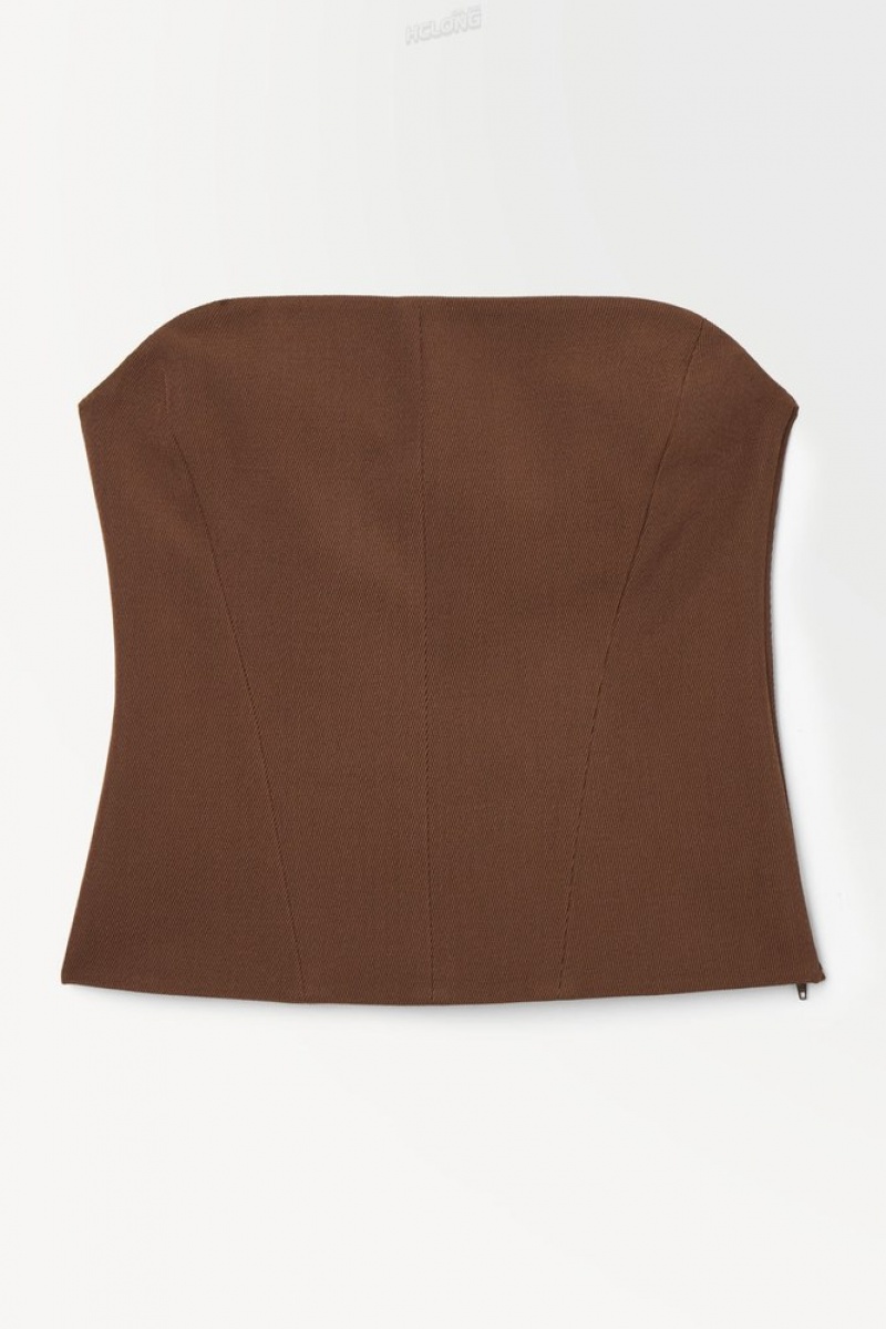 Dark Brown COS The Wool Bandeau | HB45-T3AP