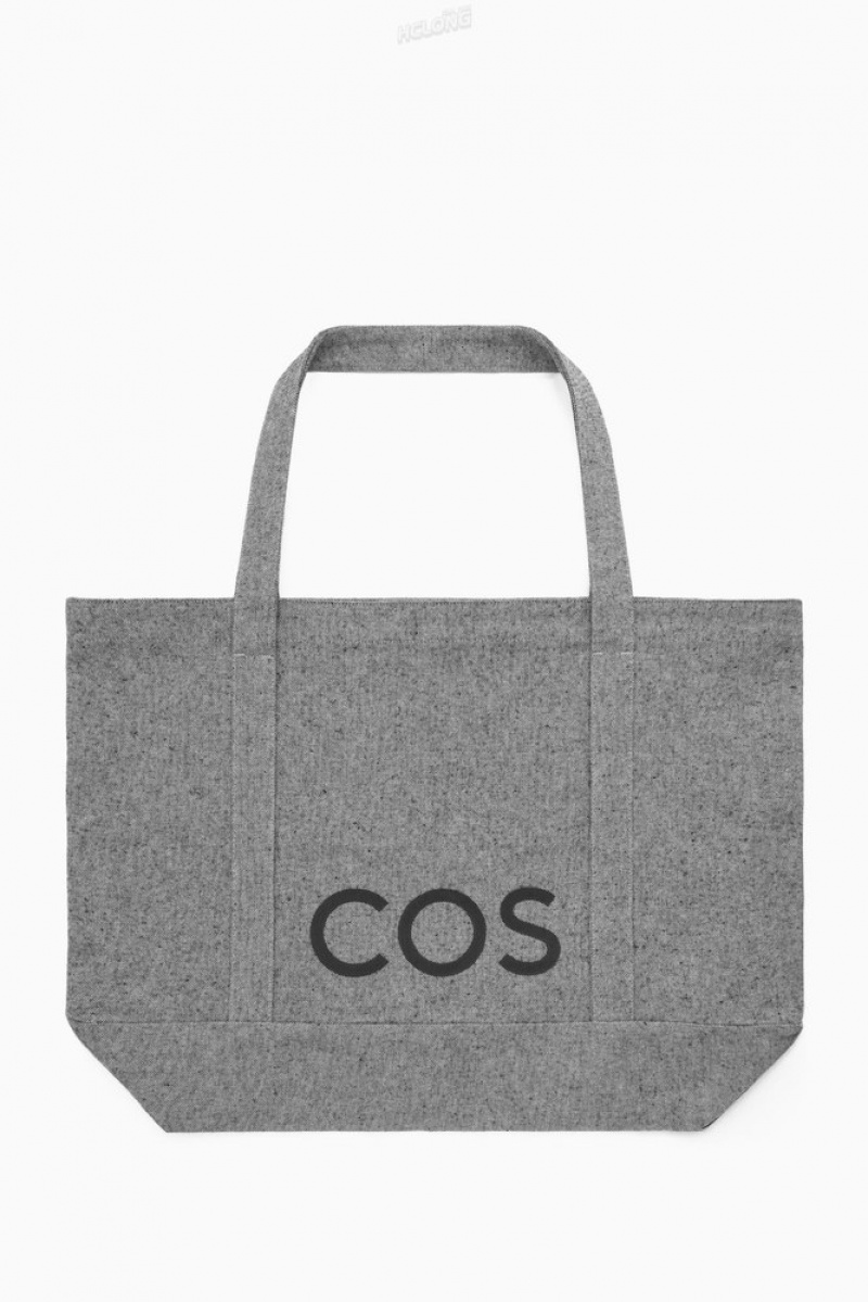 Dark Grey COS Cos Utility Tote - Canvas | JD48-P3NS