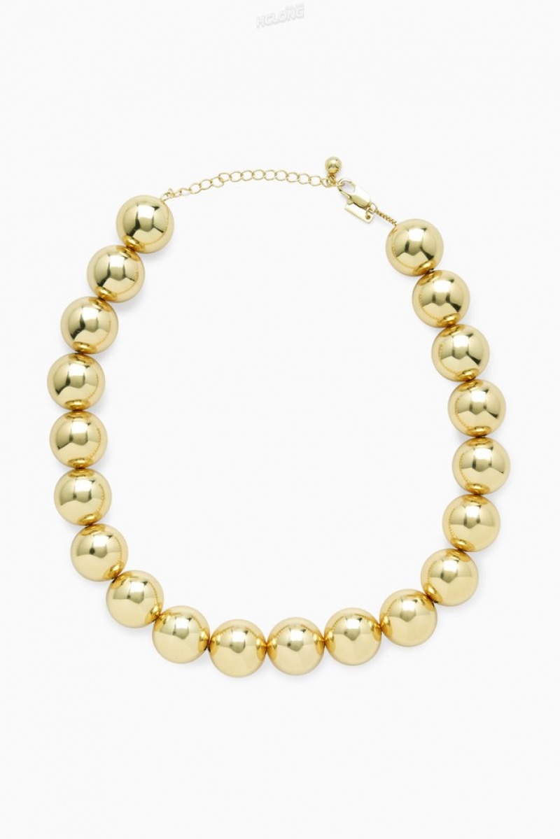 Gold COS Chunky Beaded Necklace | BM95-B9HY