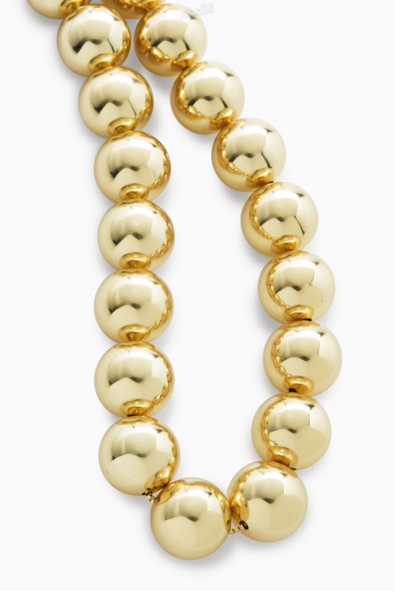 Gold COS Chunky Beaded Necklace | BM95-B9HY