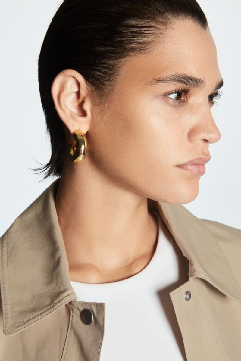 Gold COS Large Chunky Hoop Earrings | PT44-R8HT