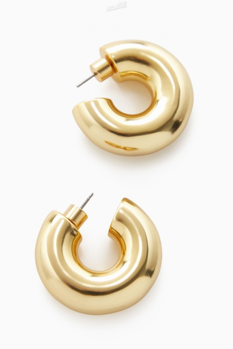 Gold COS Large Chunky Hoop Earrings | PT44-R8HT