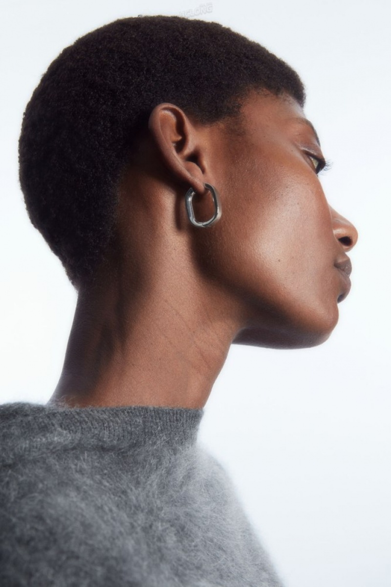 Gold COS Oval Hoop Earrings | QY97-N8AY