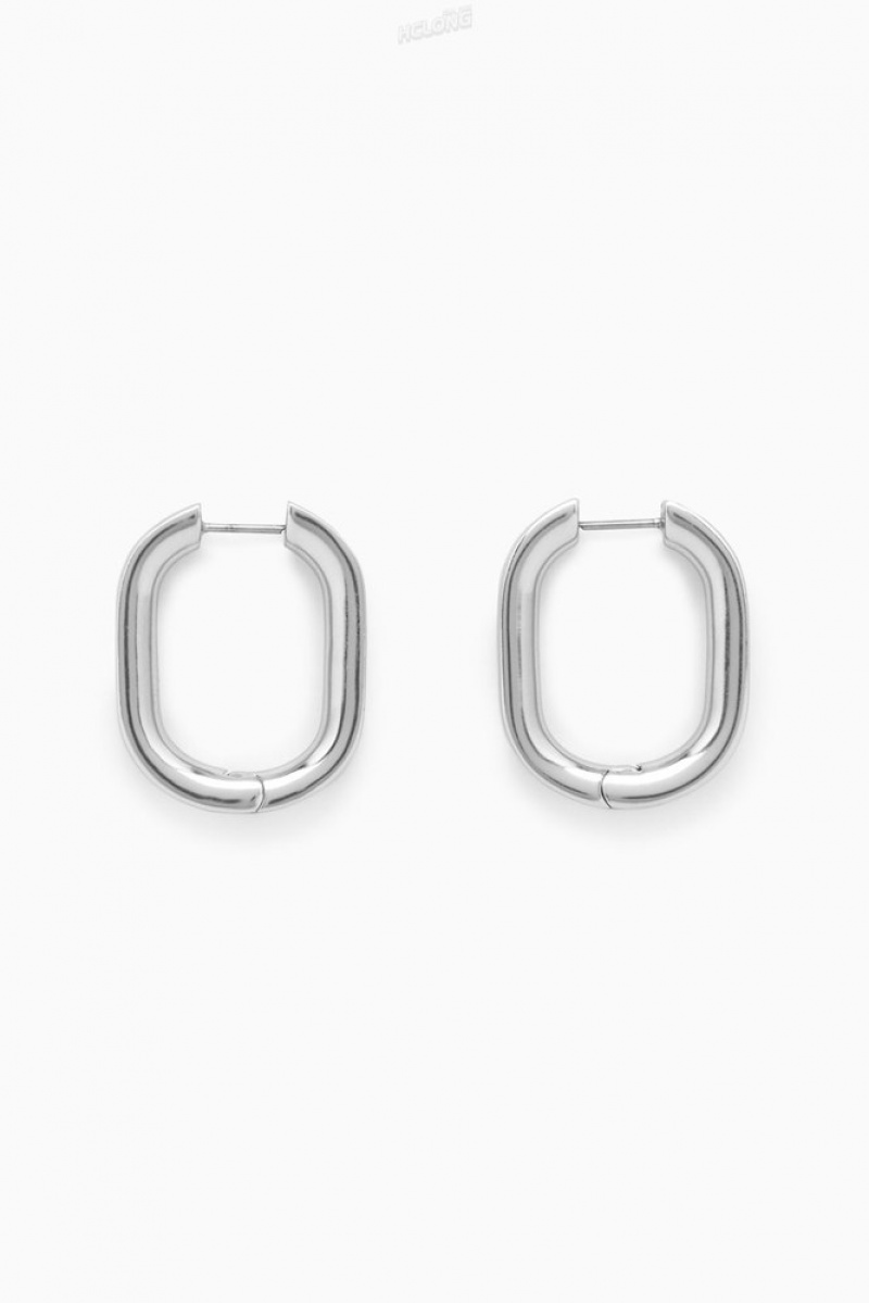 Gold COS Oval Hoop Earrings | QY97-N8AY