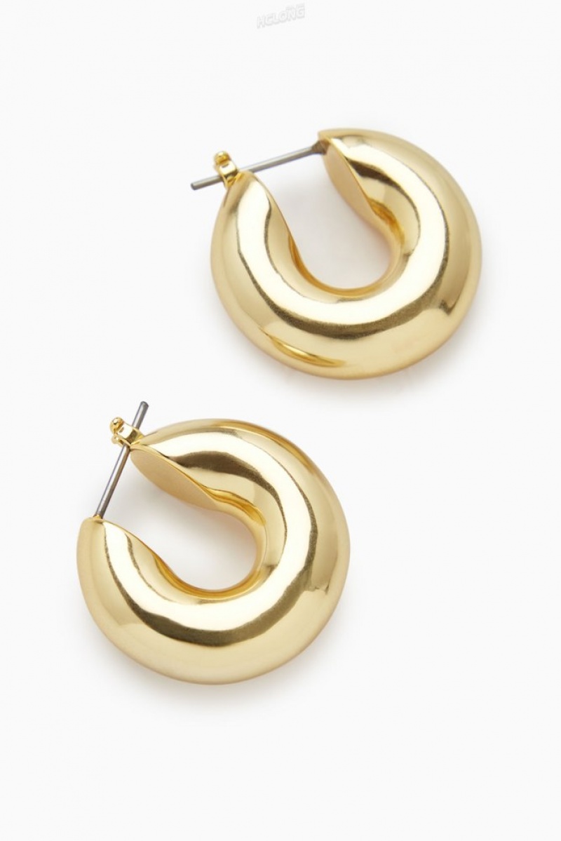 Gold COS Small Chunky Hoop Earrings | TV21-E6GM